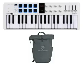 MIDI-клавиатура Arturia MiniLab 37 mk3 White 37-Key с рюкзаком для ноутбука