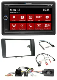 Blaupunkt 2DIN USB DAB Lenkrad Bluetooth TMC Navigation für Audi A3 Symphony ISO