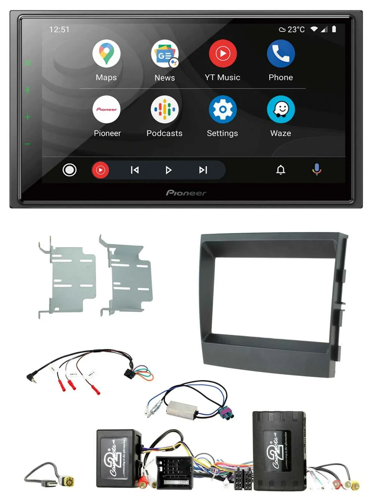 Pioneer USB 2DIN DAB Lenkrad Bluetooth Autoradio für Porsche Panamera Soundsyste