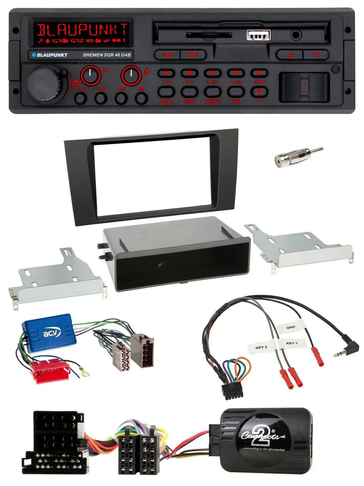 Blaupunkt SD Lenkrad USB Bluetooth DAB Autoradio für Audi A4 B5 1999-2001 Aktivs