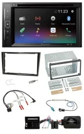 Pioneer Bluetooth Lenkrad USB 2DIN DAB DVD Autoradio für Opel Zafira Corsa D Ast
