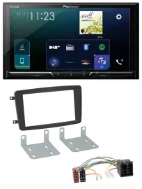 Pioneer MP3 Bluetooth USB 2DIN DAB Autoradio für Mercedes C W203 2000-2004