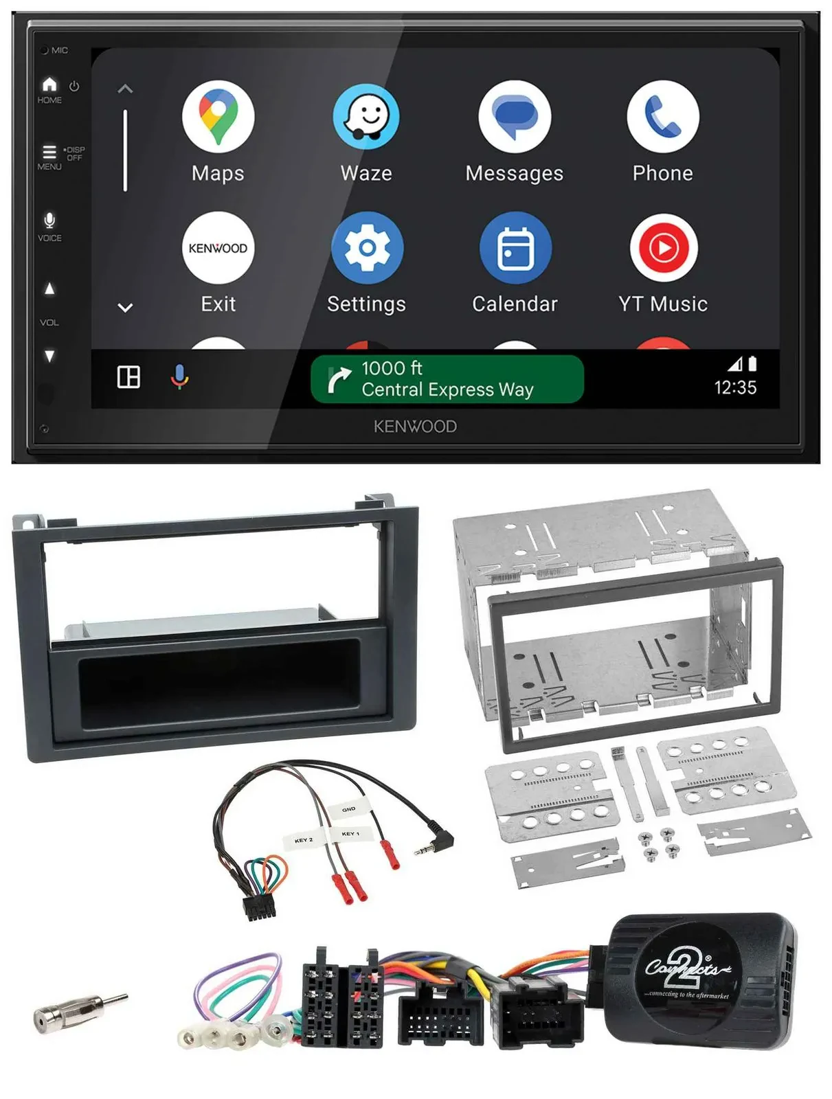 Kenwood DAB Bluetooth USB Lenkrad 2DIN Autoradio für Saab 9-3 2008-2012