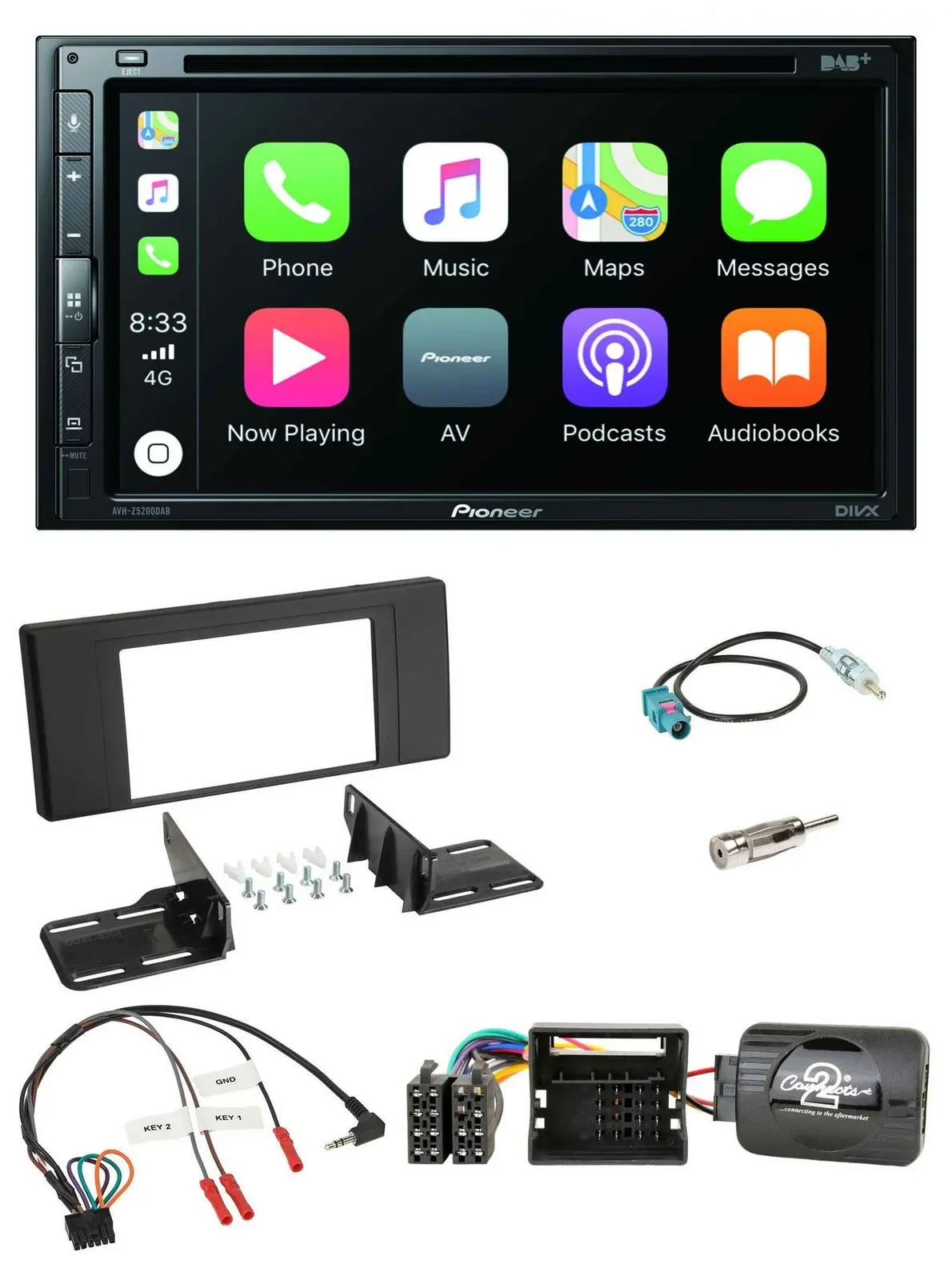 Автомагнитола для Land Rover Range Rover Pioneer 2DIN DVD DAB Bluetooth USB