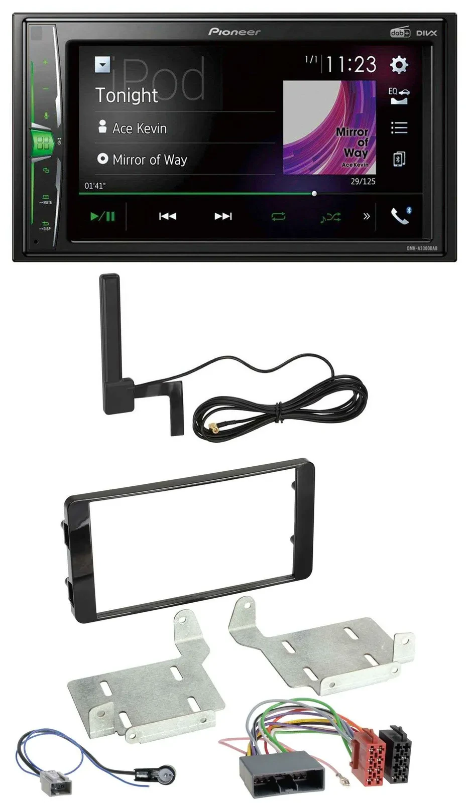Автомагнитола для Mitsubishi ASX Pioneer 2DIN Bluetooth MP3 DAB AUX