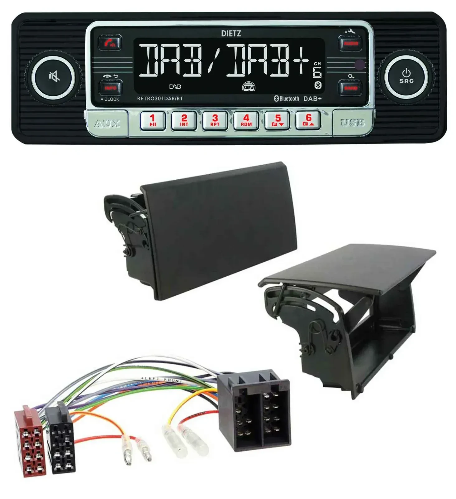 Dietz USB DAB MP3 Bluetooth Autoradio für Berlingo (1996-2007)