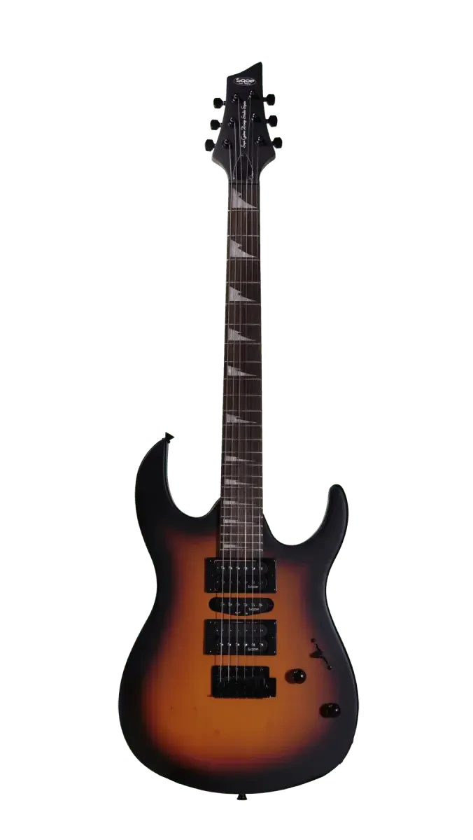 Электрогитара SQOE SEIB370 Superstrat HSH Matte Sunburst
