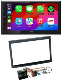 JVC Bluetooth USB MP3 2DIN DAB Autoradio für Citroen C3 C2 Berlingo Jumpy schwar