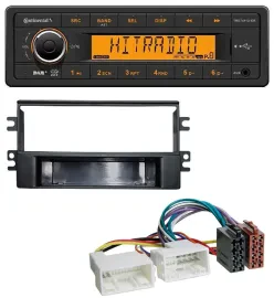 Continental 1DIN DAB MP3 AUX USB Autoradio für Kia Carens (ab 2007)
