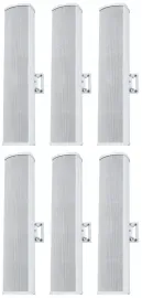 (6) Rockville WET ARRAY 4 White Line Array Speakers For church/School/Auditorium