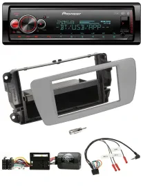 Автомагнитола Pioneer DAB, Bluetooth, USB для Seat Ibiza, серый