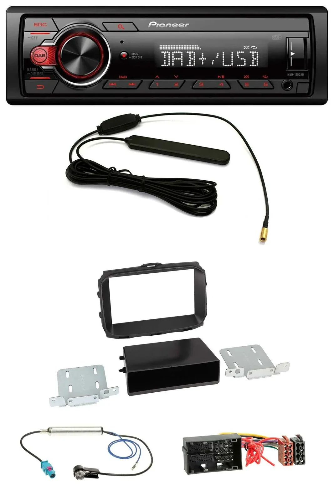 Pioneer MP3 DAB 1DIN AUX USB Autoradio für Alfa Romeo Giulietta 940 Facelift ab