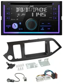 JVC MP3 USB 2DIN DAB Bluetooth CD Autoradio für Kia Picanto ab 11 ohne Start-Sto