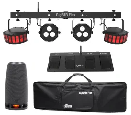 Chauvet DJ GigBAR Flex  w/ (2) Derby+(2) Par Can Lights+Footswitch+RockShip