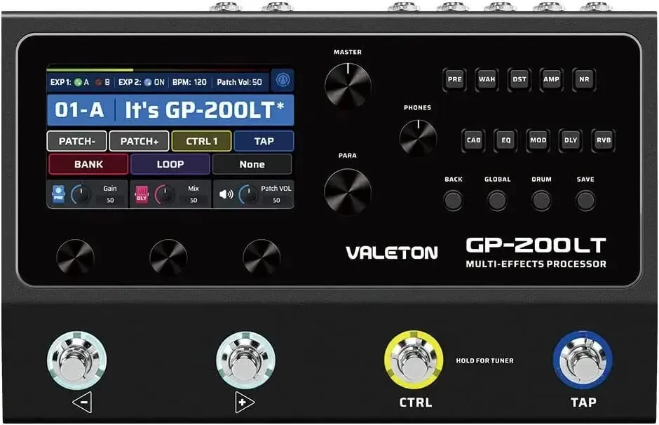 Процессор для электрогитары Valeton GP-200LT Multi-Effects Processor w/Power Supply