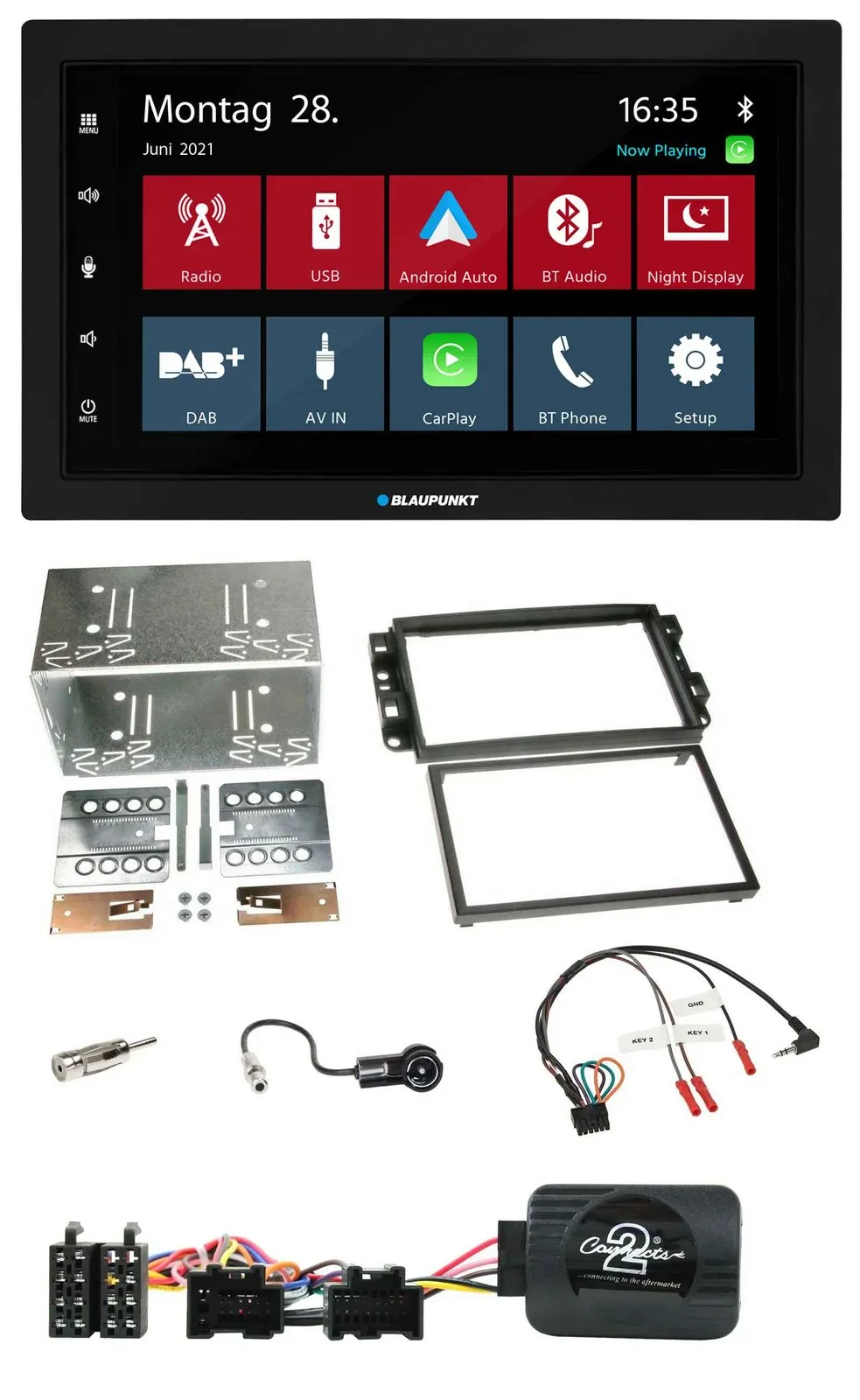 Автомагнитола для Chevrolet Aveo/Captiva Blaupunkt 2DIN, Bluetooth, DAB, USB