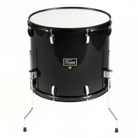 First Step Floor Tom Drum 18x16 Piano Black Mischholz Alu Stahl Anfänger