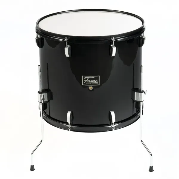 First Step Floor Tom Drum 18x16 Piano Black Mischholz Alu Stahl Anfänger