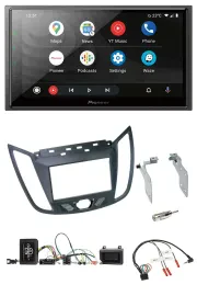 Автомагнитола Pioneer 2DIN DAB Bluetooth USB для Ford C‑Max (с 2011), серый