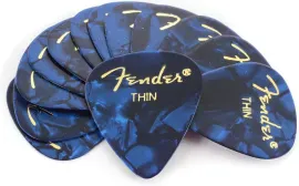 Медиаторы Fender 351 Premium Celluloid Blue Moto Thin (144 штуки)