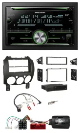 Автомагнитола для Mazda 2 (2007–2014) Pioneer Bluetooth DAB 2-DIN USB CD с поддержкой кнопок на руле