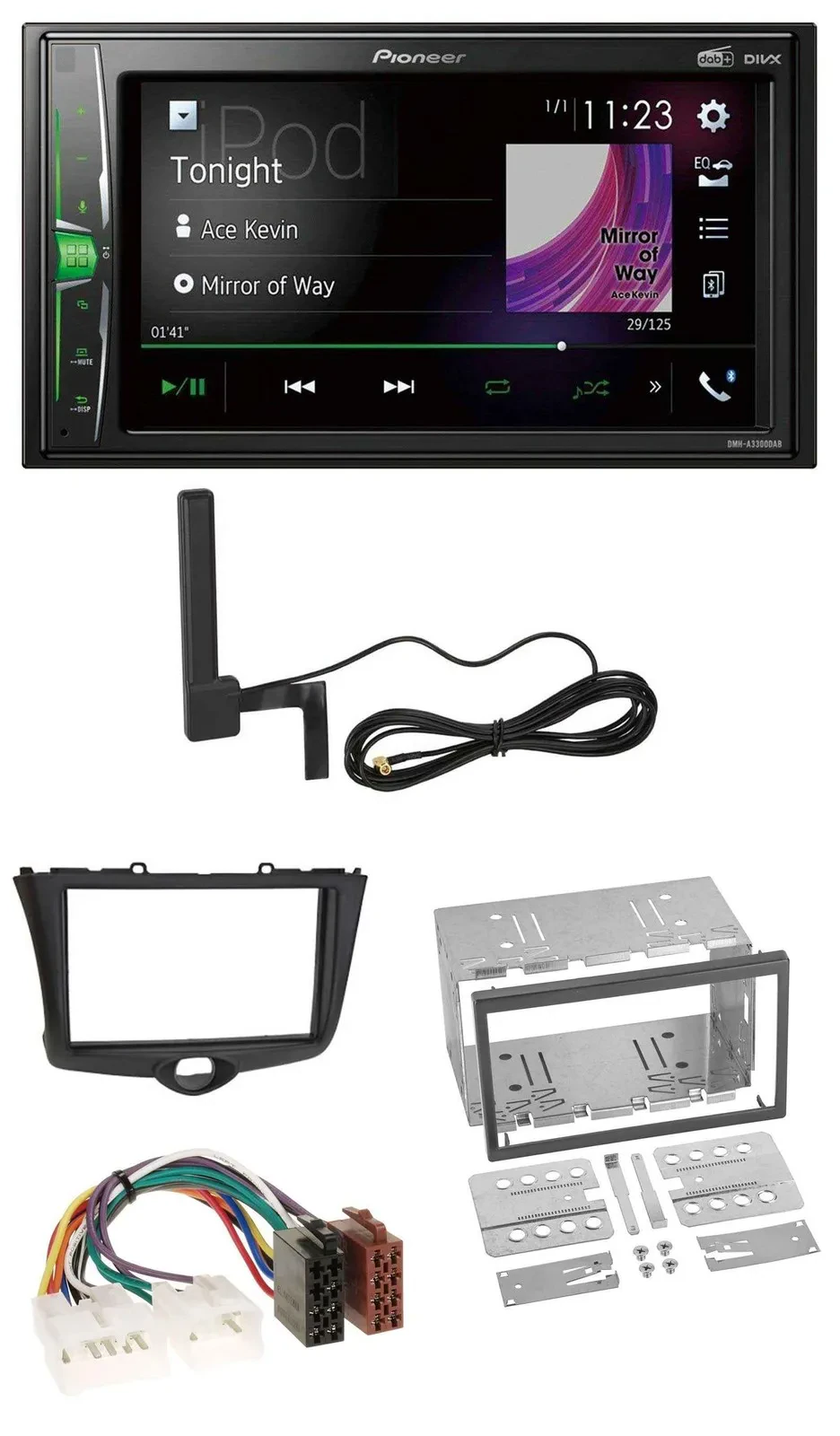 Автомагнитола для Toyota Yaris (2003–2005) Pioneer 2DIN MP3 DAB Bluetooth AUX