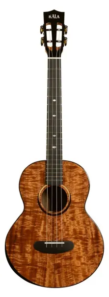 KALA KA-CT-SA-BG - Contour All Solid Gloss Acacia Baritone Ukulele, with Bag