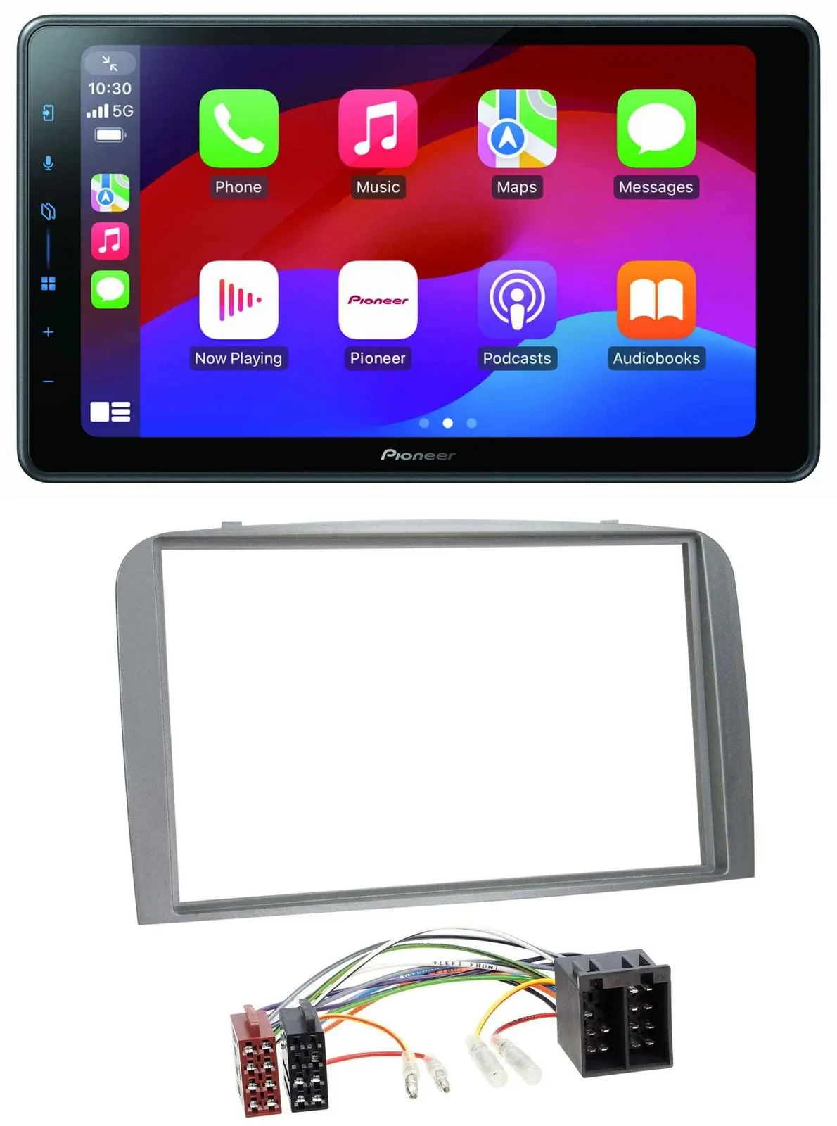 Автомагнитола Pioneer 2-DIN, Bluetooth, USB, MP3, DAB, серебристая, для Alfa Romeo 147/GT (2000–2010)