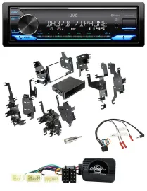 Автомагнитола JVC Bluetooth DAB USB для Toyota Yaris 2007–2012 с поддержкой кнопок на руле