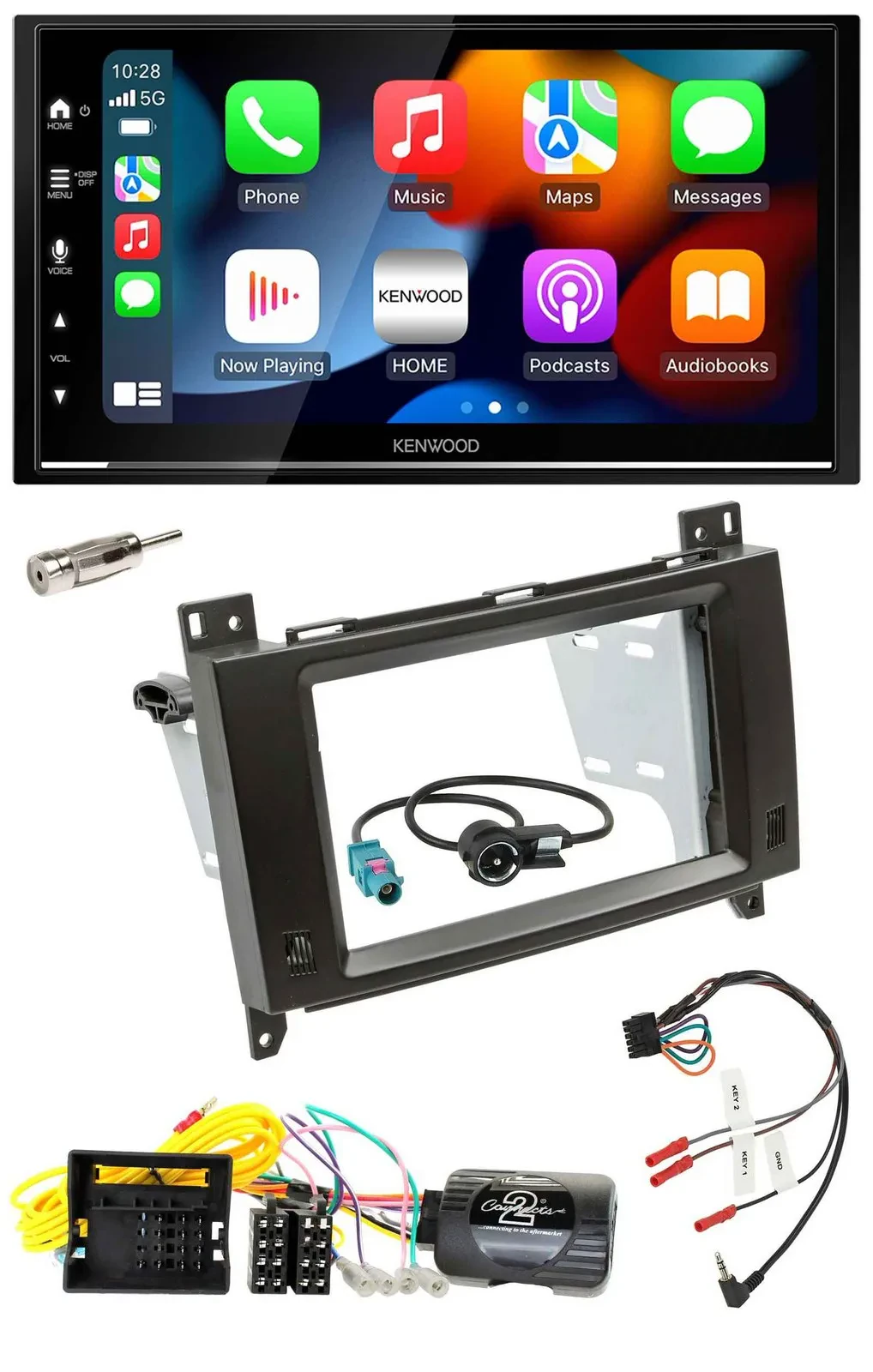 Kenwood DAB USB Bluetooth 2DIN Lenkrad Autoradio für Mercedes Vito W447 Audio 10