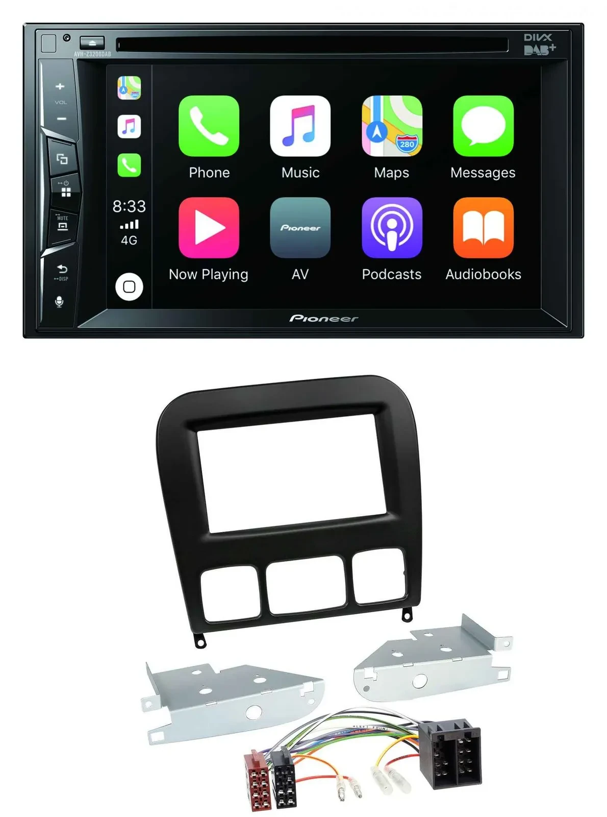 Pioneer MP3 USB DVD Bluetooth DAB 2DIN Autoradio für Mercedes S-Klasse 1998-2005