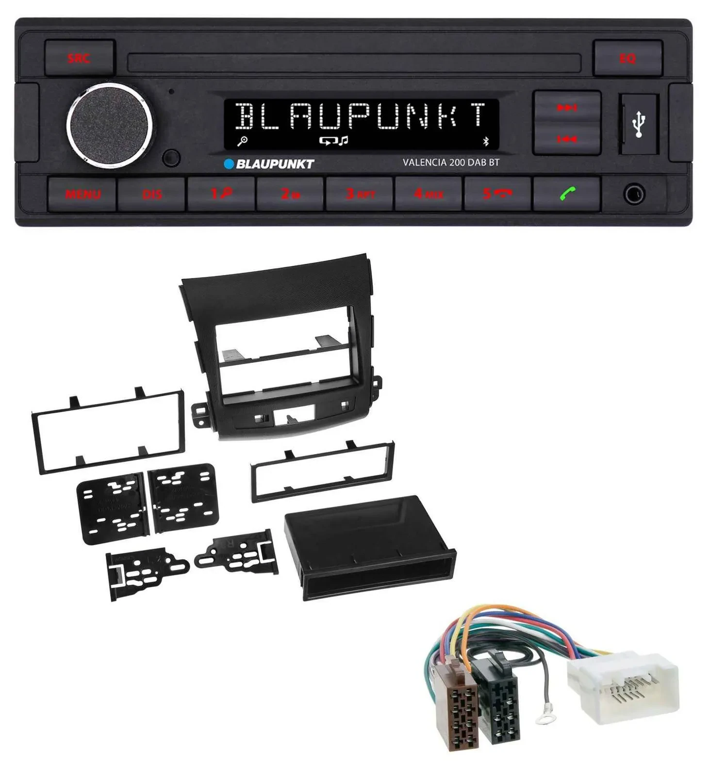 Blaupunkt DAB MP3 Bluetooth USB Autoradio für Citroen C-Crosser Mitsubishi Outla