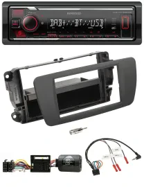 Kenwood Lenkrad Bluetooth USB DAB Autoradio für Seat Ibiza tuam grey