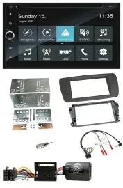Blaupunkt 2DIN Lenkrad TMC Bluetooth USB DAB Navigation für Seat Ibiza ab 08 tua