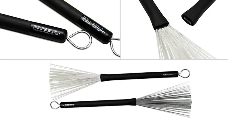 Барабанные щётки Rohema JB2 выдвижные, металлические, пластиковая рукоять (набор, пара)