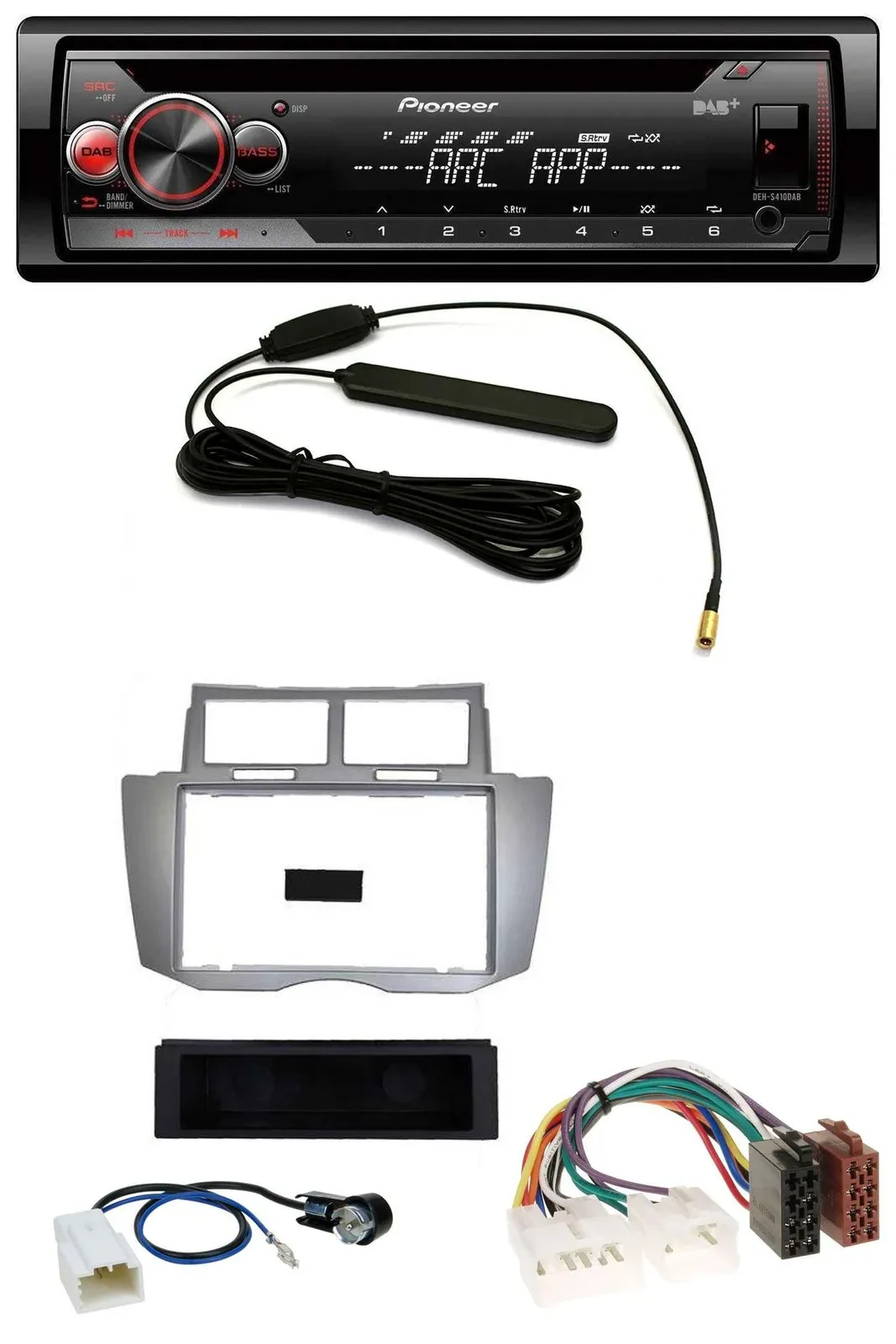 Pioneer CD USB AUX DAB MP3 Autoradio für Toyota Yaris (2007-2011)