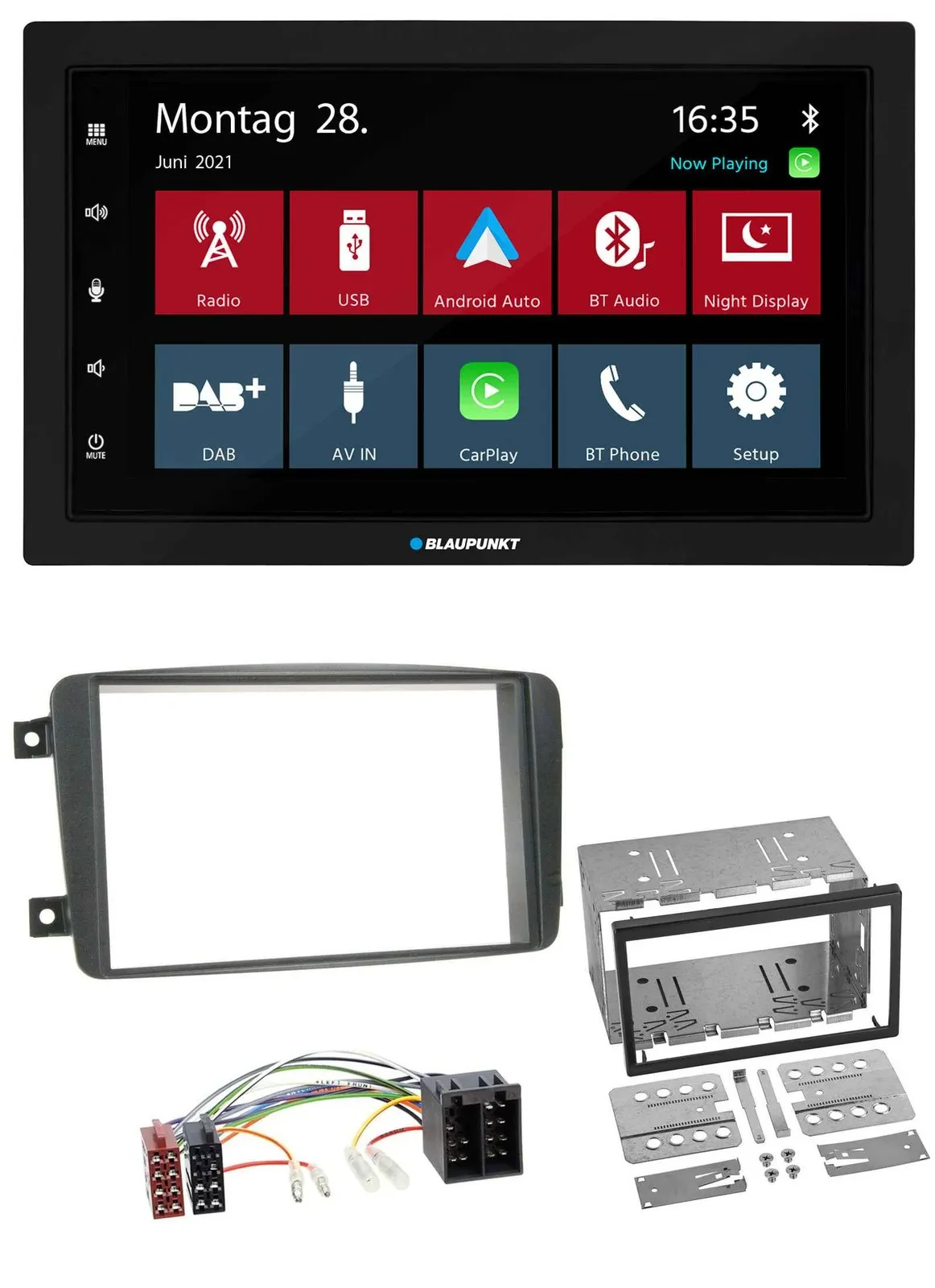 Blaupunkt MP3 Bluetooth DAB 2DIN USB Autoradio für Mercedes C-Klasse Vito CLK Vi