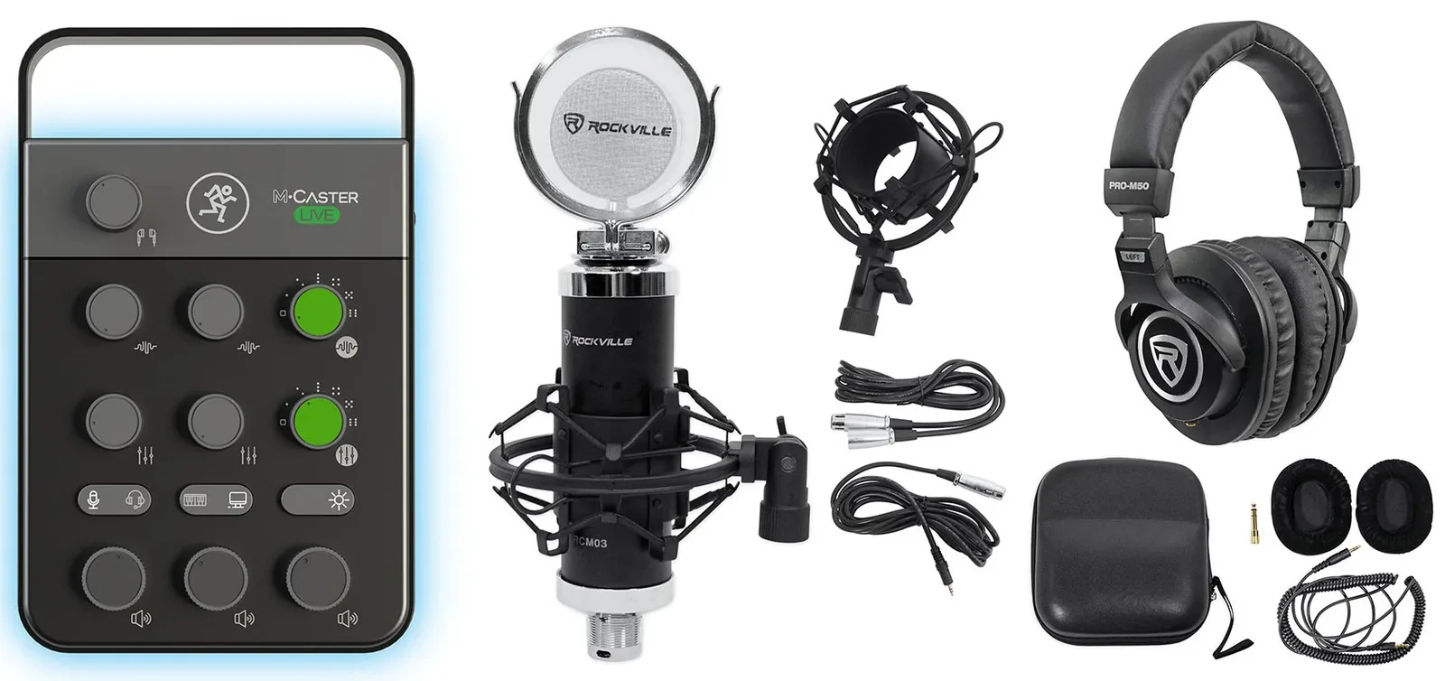 Комплект для подкастов Mackie M Caster Live+PRO-M50+RCM03
