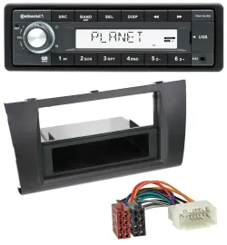 Continental USB MP3 AUX 1DIN Autoradio für Suzuki Swift (2006-2010)