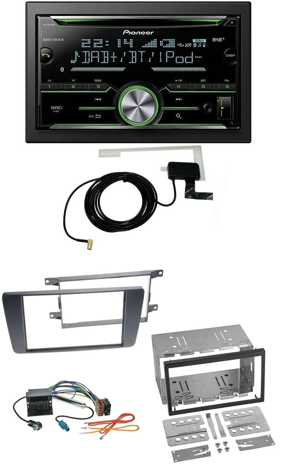Pioneer CD USB MP3 Bluetooth 2DIN DAB Autoradio für Skoda Octavia 04-13 Scout 06