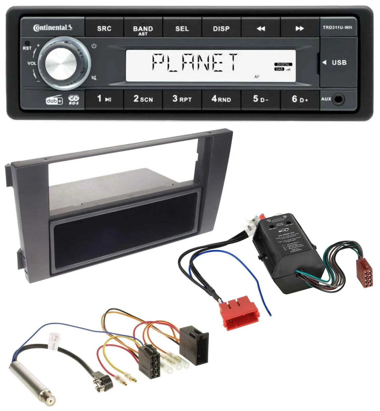 Continental MP3 AUX USB DAB 1DIN Autoradio für Audi A6 01-05 C5 Symphony Bose Ak