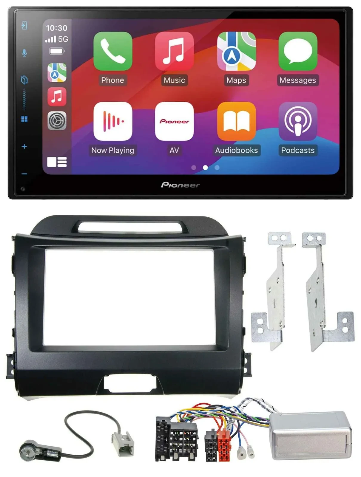 Pioneer DAB USB Lenkrad Bluetooth 2DIN Autoradio für Kia Sportage III 10-15 schw