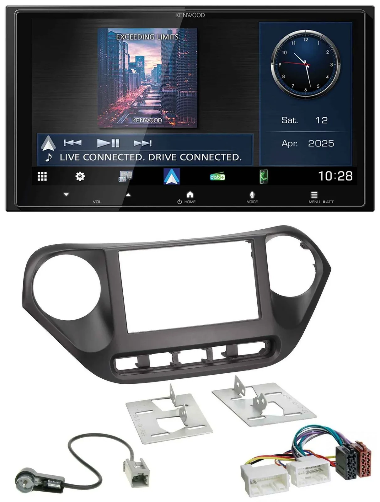 Автомагнитола для Hyundai i10 (с 2013) Kenwood Bluetooth 2DIN USB DAB MP3