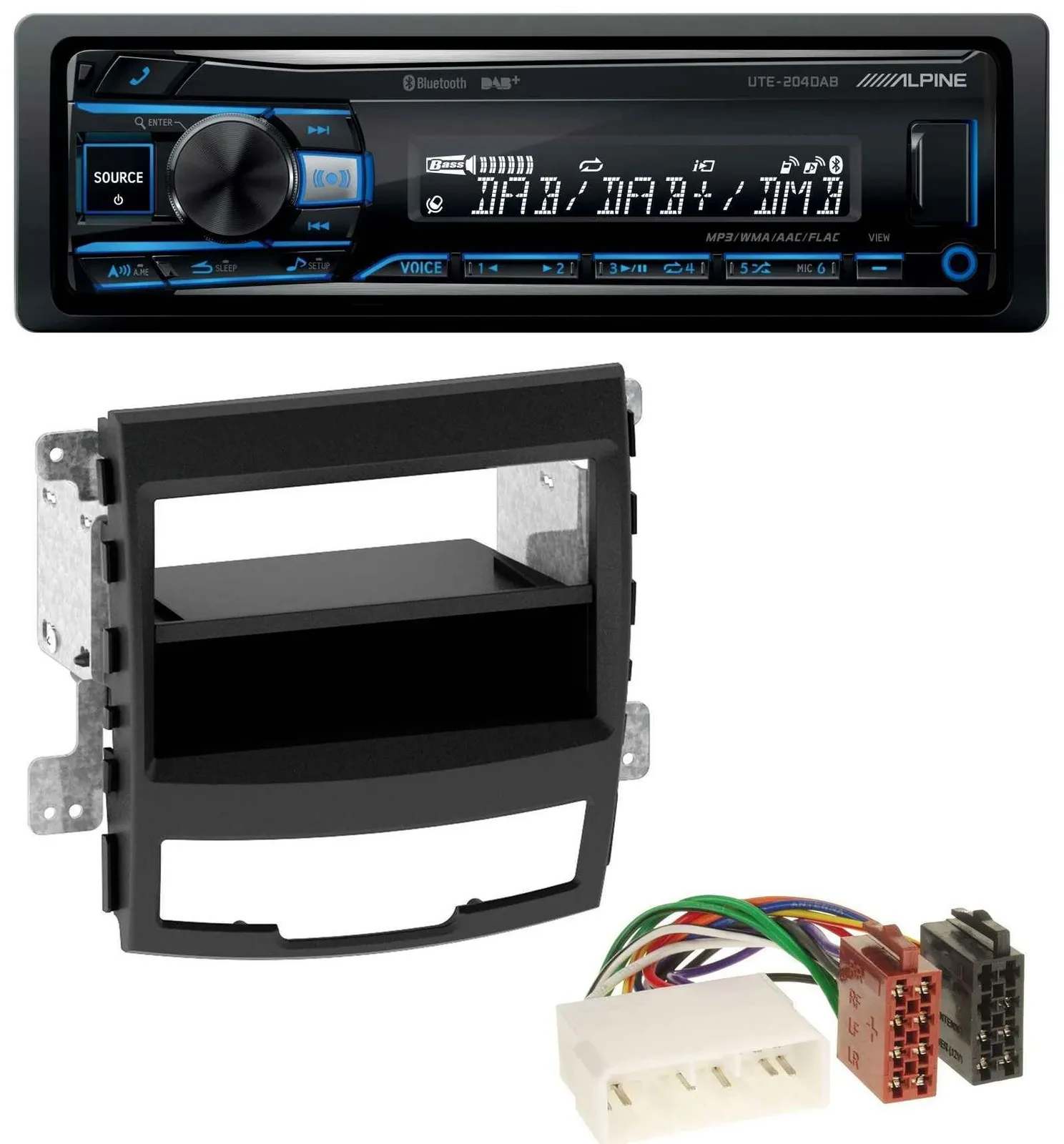 Автомагнитола для SsangYong Korando CK (2010–2013) Alpine USB Bluetooth DAB MP3