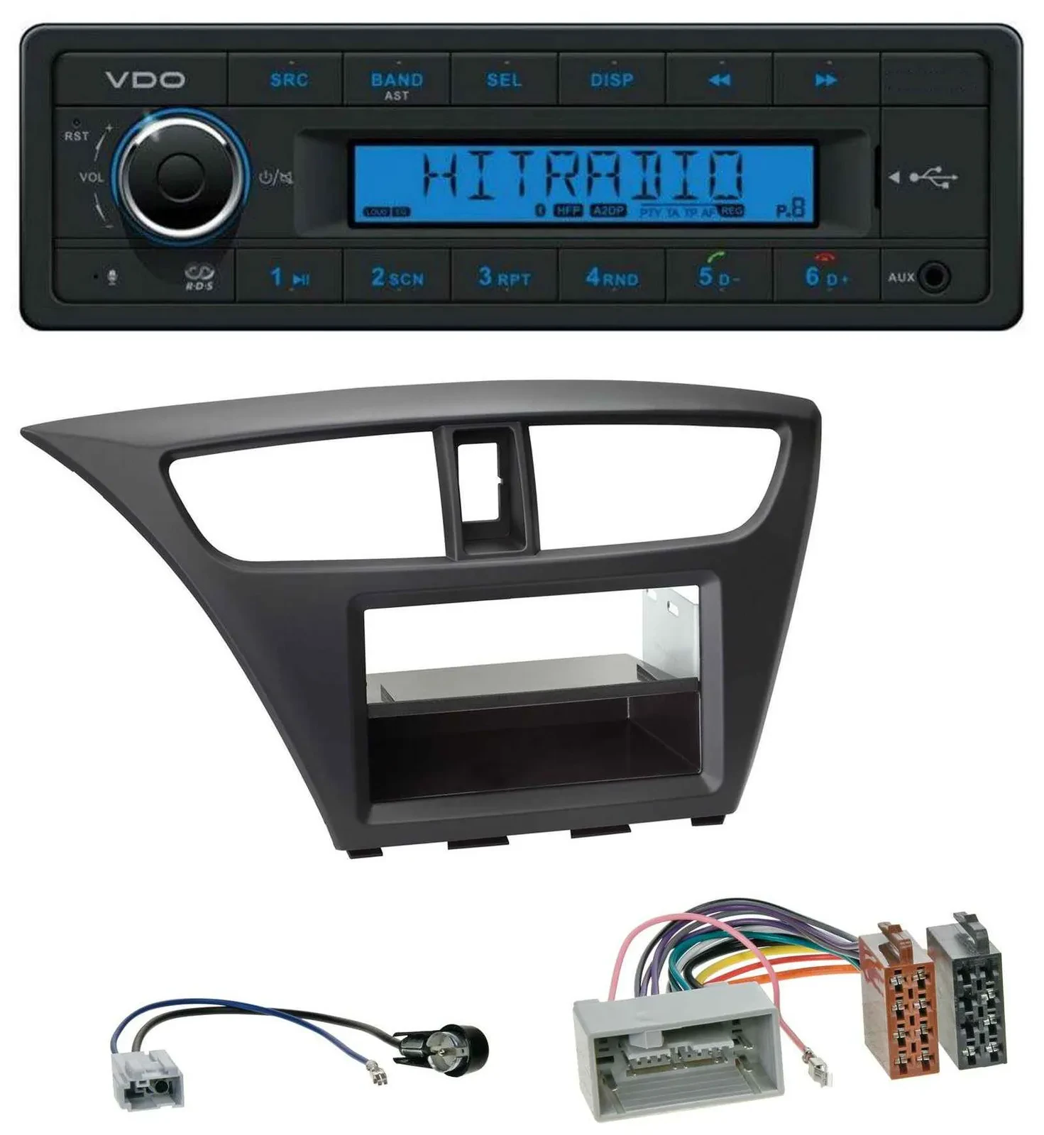 VDO AUX Bluetooth USB MP3 Autoradio für Honda Civic (ab 2012)