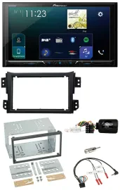Pioneer Lenkrad Bluetooth USB 2DIN DAB Autoradio für Opel Agila B Suzuki Splash