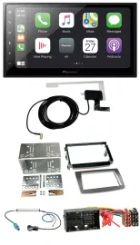 Автомагнитола для Alfa Romeo Mito Pioneer 2DIN Bluetooth DAB USB, серебристый