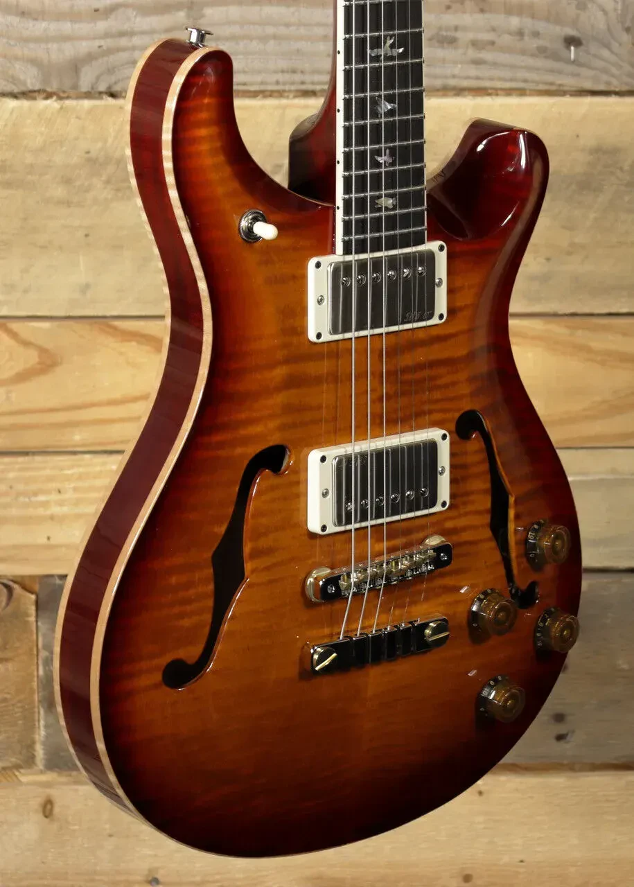 Электрогитара PRS McCarty 594 Hollowbody II тёмный вишнёвый санберст с кейсом