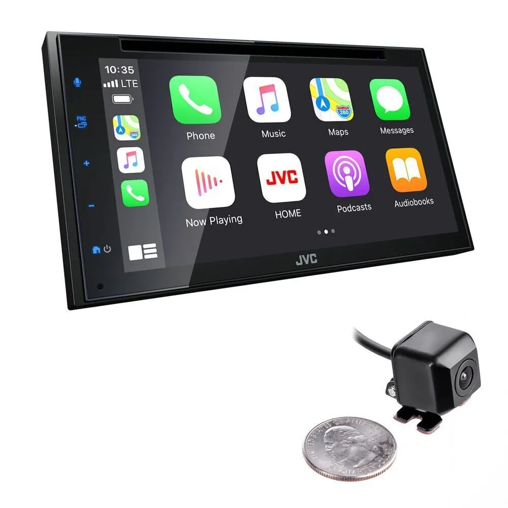 JVC KWV660BT Double DIN 6.8" In-Dash DVD/CD Stereo Receiver w/ Free Backup Cam