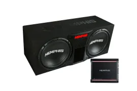 Memphis SRXE12DP Loaded Dual 12" Ported Enclosure Bass Package